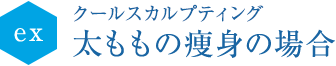 クールスカルプティング 太ももの痩身の場合